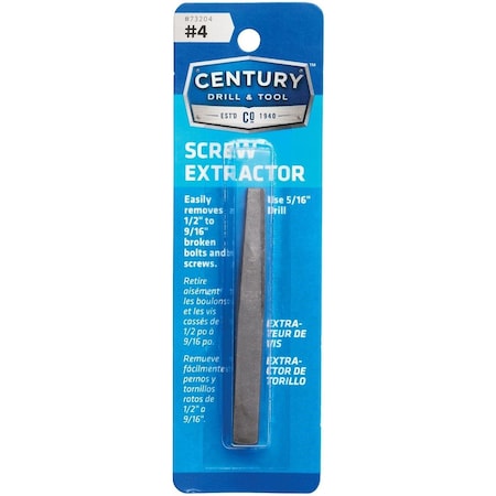 Century Drill & Tool Century Drill & Tool No 4 Straight Flute Screw Extractor 73204